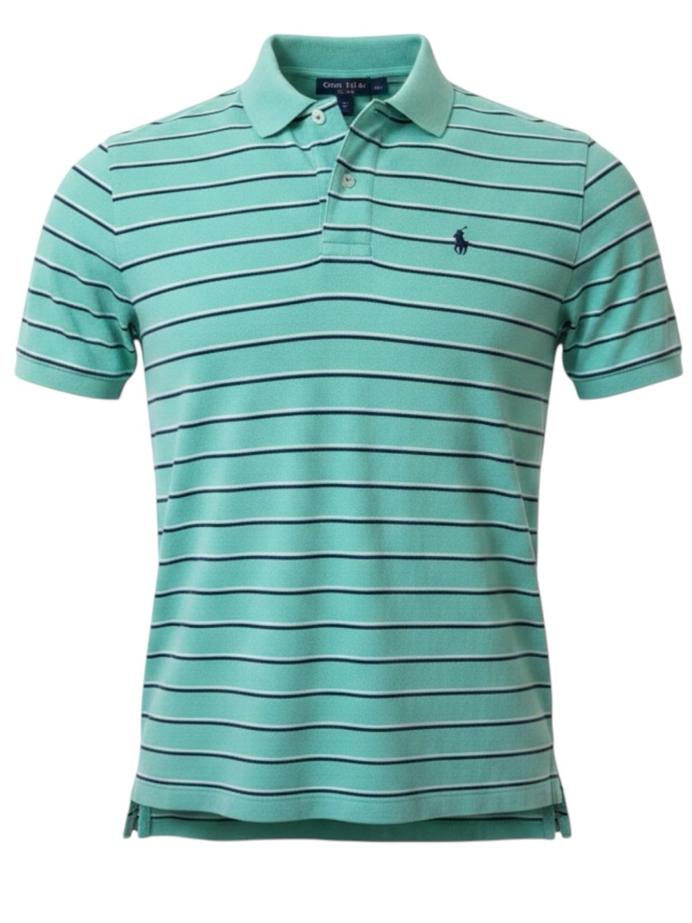 Ralph Lauren Men’s Aqua Green Striped Polo Shirt